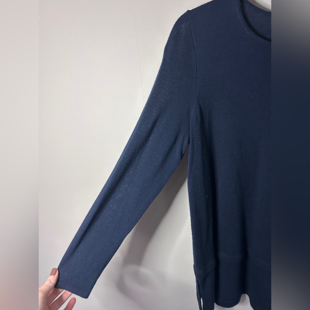 J. JILL 100% Merino Wool Soft Tunic Sweater Lightweight Parisian Minimalist | MP - Picture 4 of 12